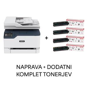 Večfunkcijska barvna laserska naprava XEROX C235DNI + komplet tonerjev